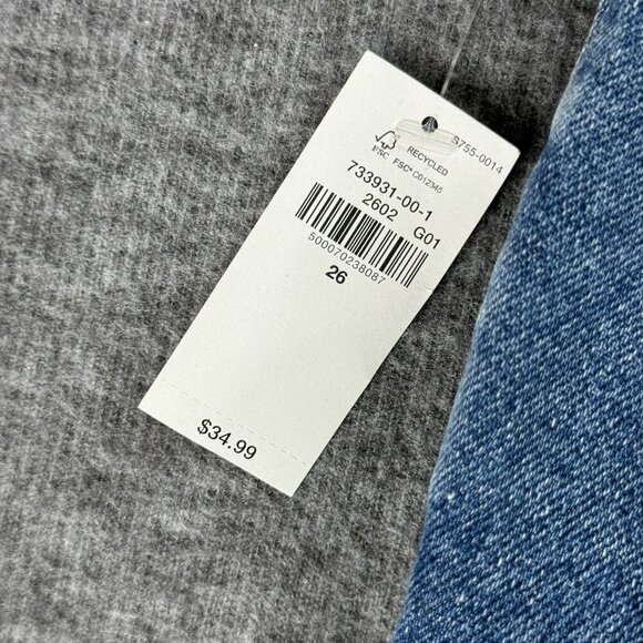 Old Navy Womens Mid-Rise Skinny‎ Jeans Size 26 Light Blue Faded Plus size New - Picture 7 of 9